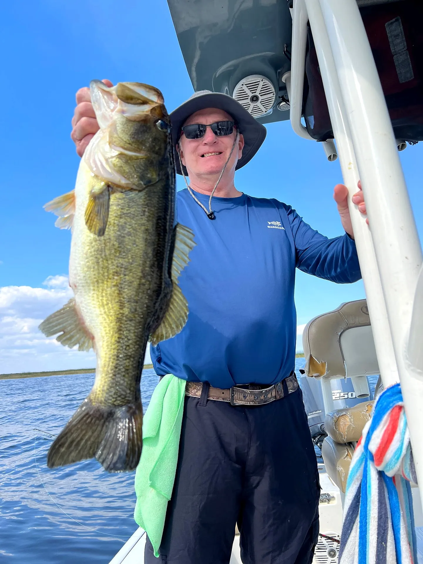 Sunny-day bass aboard the bay boat